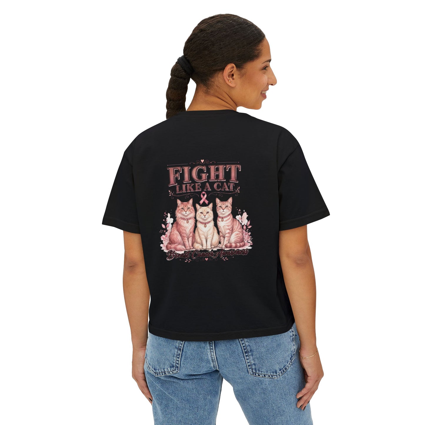 Halloween Pumpkin Ghost Floral Boxy Tee