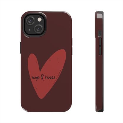 Hugs & Kisses Heart Tough Phone Case