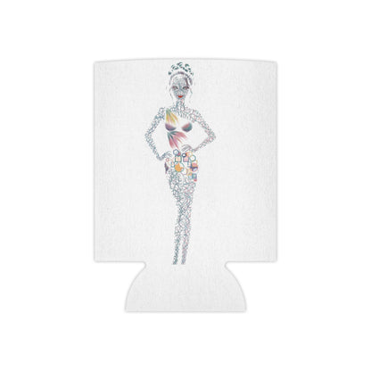 Tropical Fashion Illustration Can Cooler