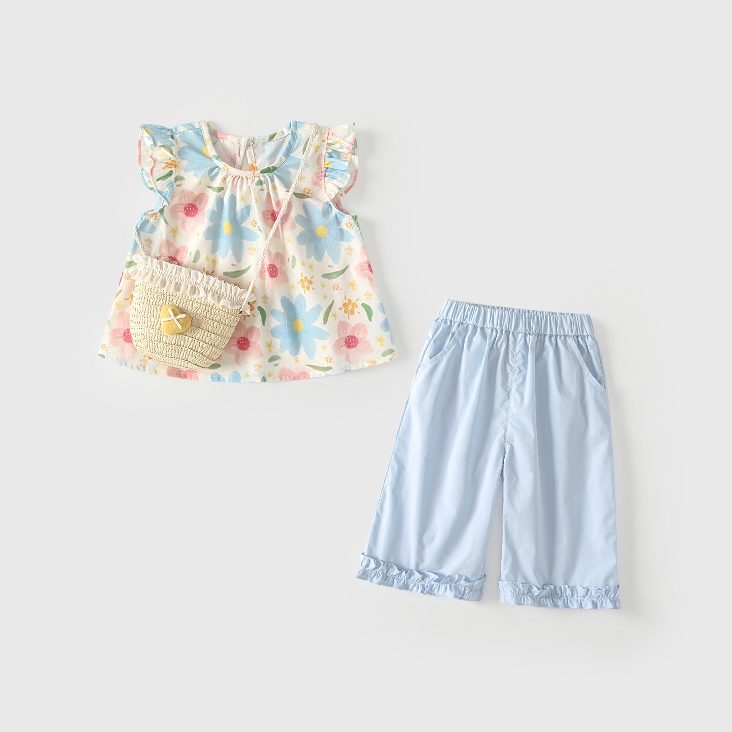 Sleeveless top and children's pants set