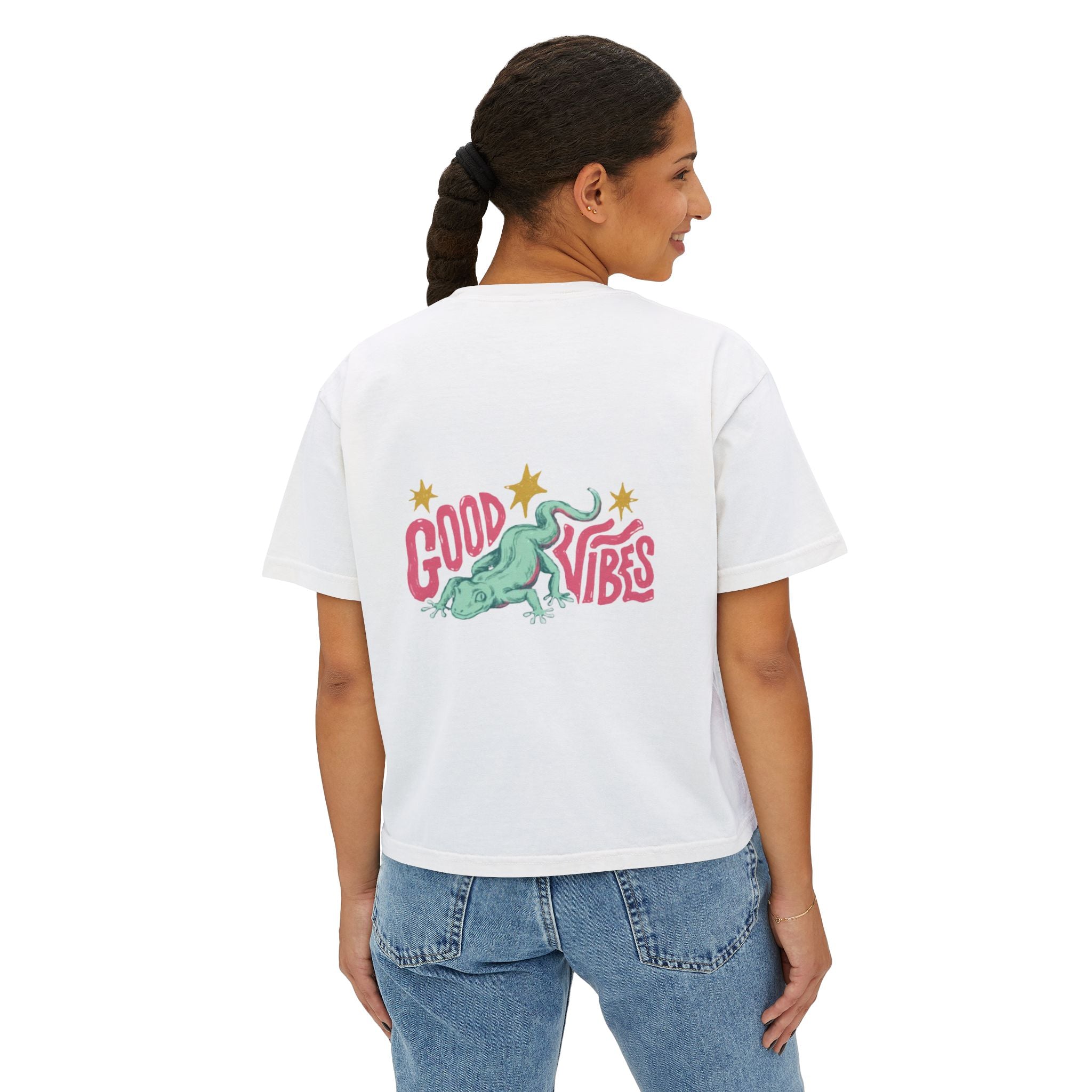 Halloween Pumpkin Ghost Floral Boxy Tee