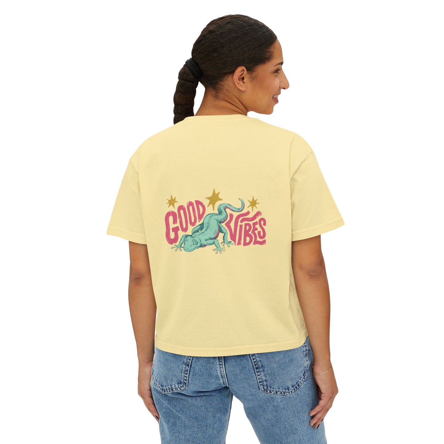 Halloween Pumpkin Ghost Floral Boxy Tee