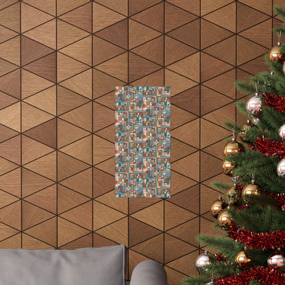 Abstract Geometric Poster — Retro Mid-Century Wall Art