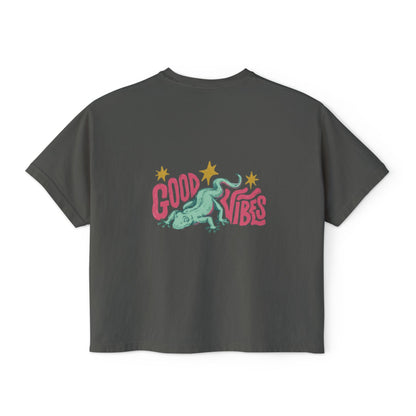 Halloween Pumpkin Ghost Floral Boxy Tee