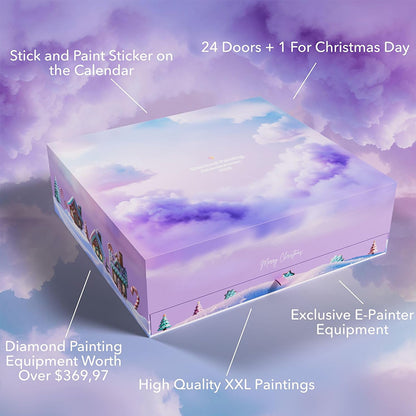 2025 Diamond Painting Advent Calendar - 24 Days XL Kit with Round Drills, Fun Christmas DIY Art & Craft for Kids