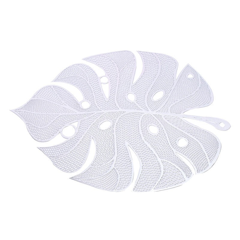 Nappe de table moderne minimaliste estampée et évidée, nappe de table minimaliste en forme de feuille, nappe de bol