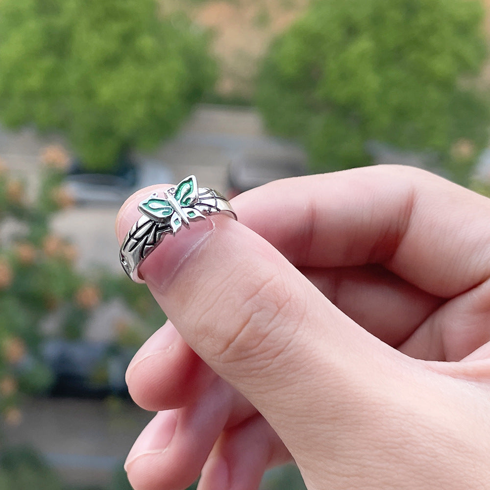 Bague JoJo's Bizarre Adventure Stone Ocean Ciel Papillon Xu Lun COS Bague Bijoux