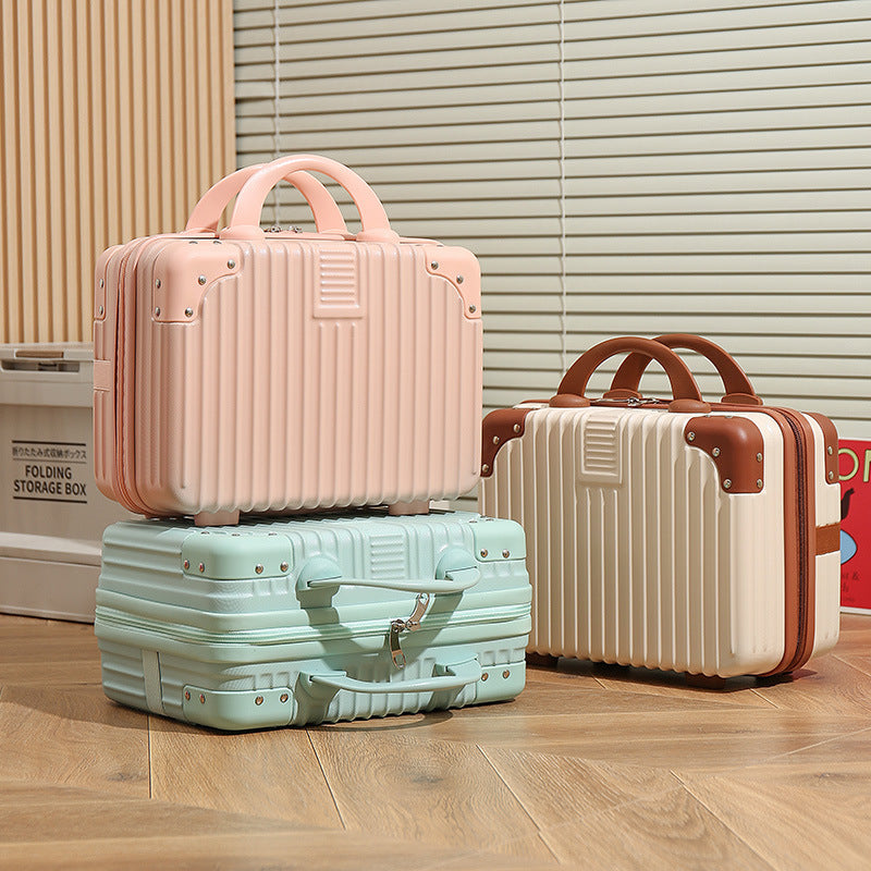 Vintage Luggage Mini Makeup Case 14-inch Small Box Gift Box 16-inch Carry-on Bag Storage
