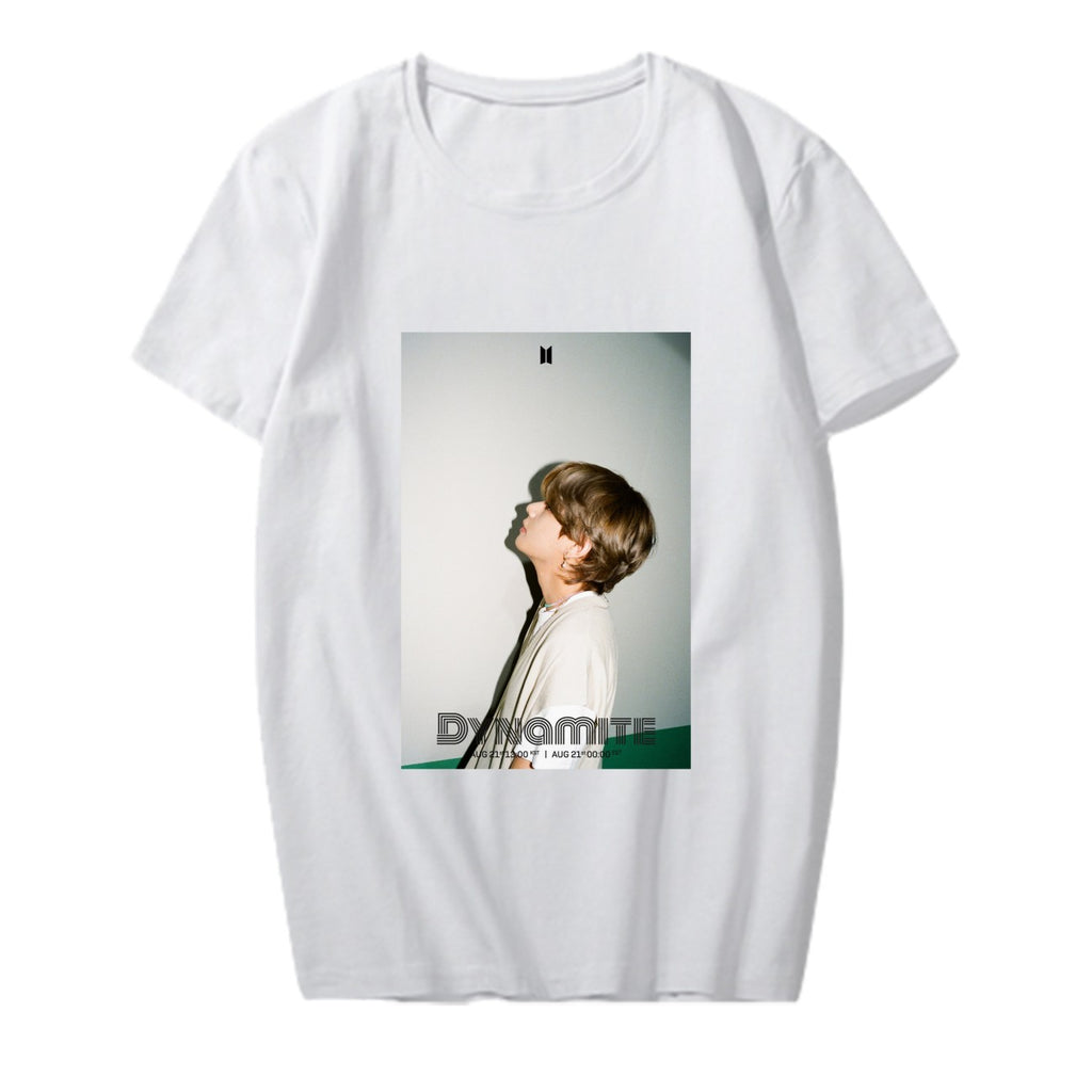 BTS New Album "Dynamite" Remix Teaser Photo Surrounding The Same Short-Sleeved T-Shirt for Women