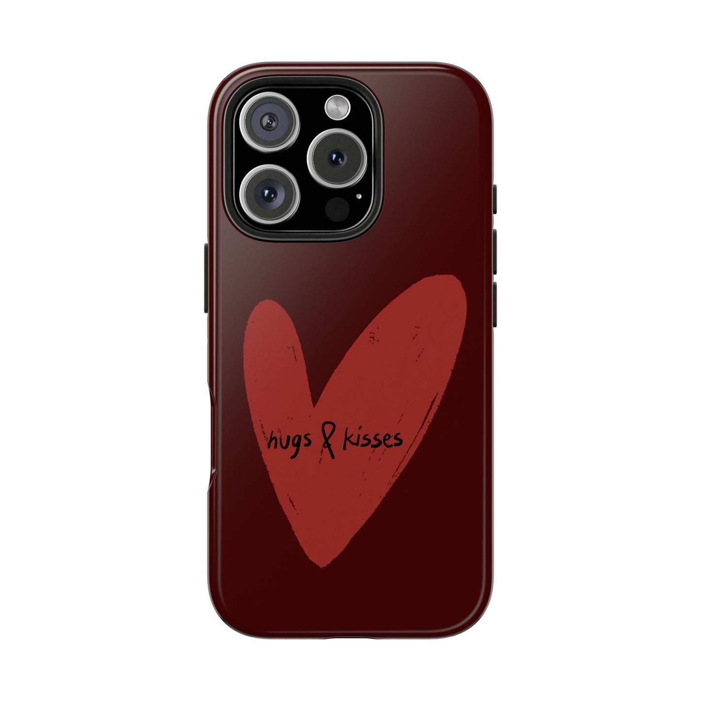 Hugs & Kisses Heart Tough Phone Case