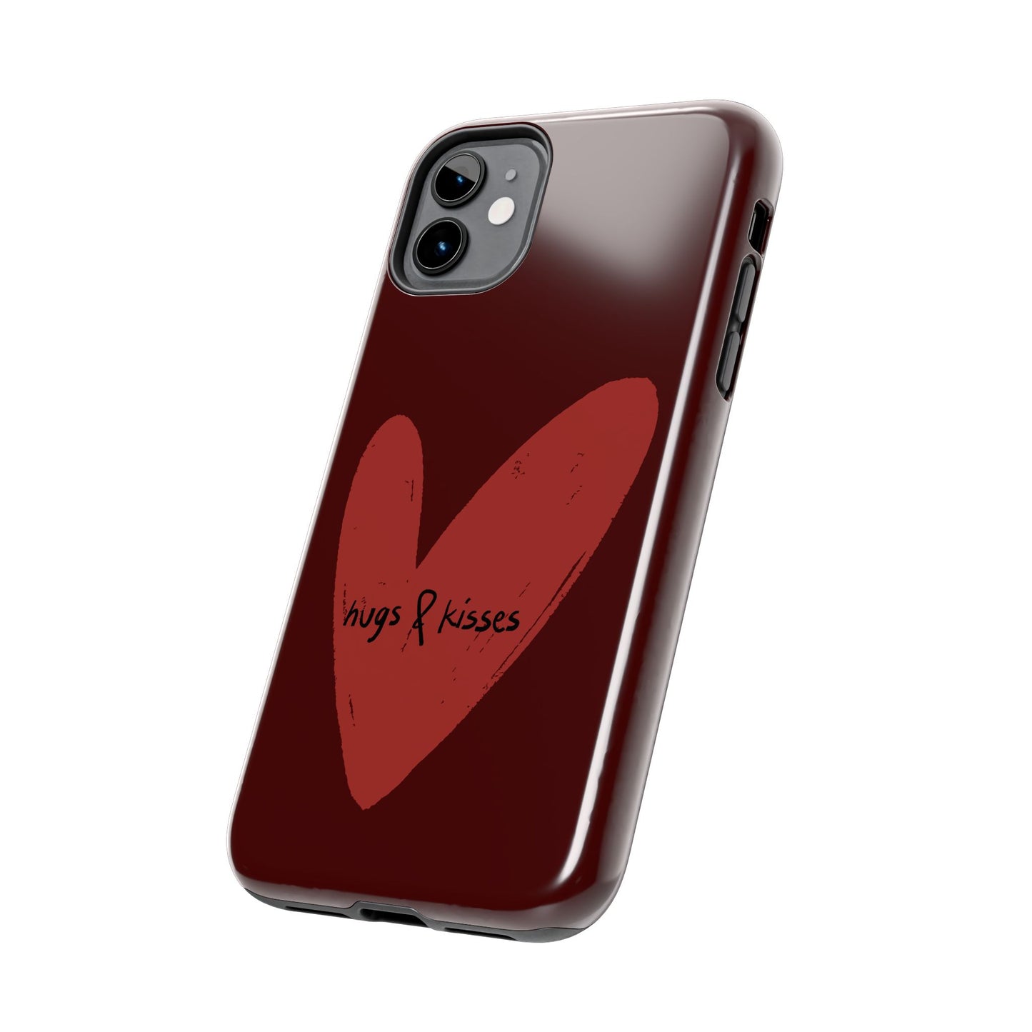 Hugs & Kisses Heart Tough Phone Case