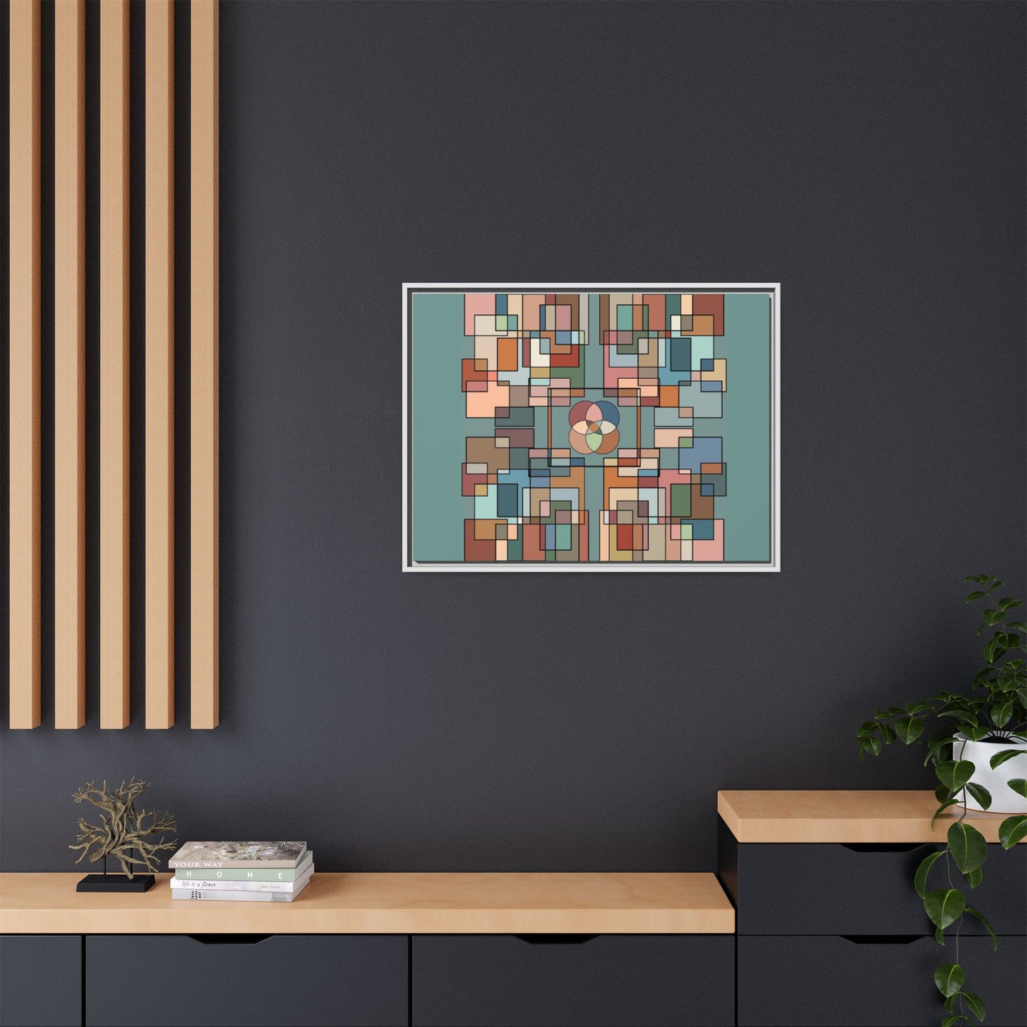 Matte Canvas, Framed (Multi-color)