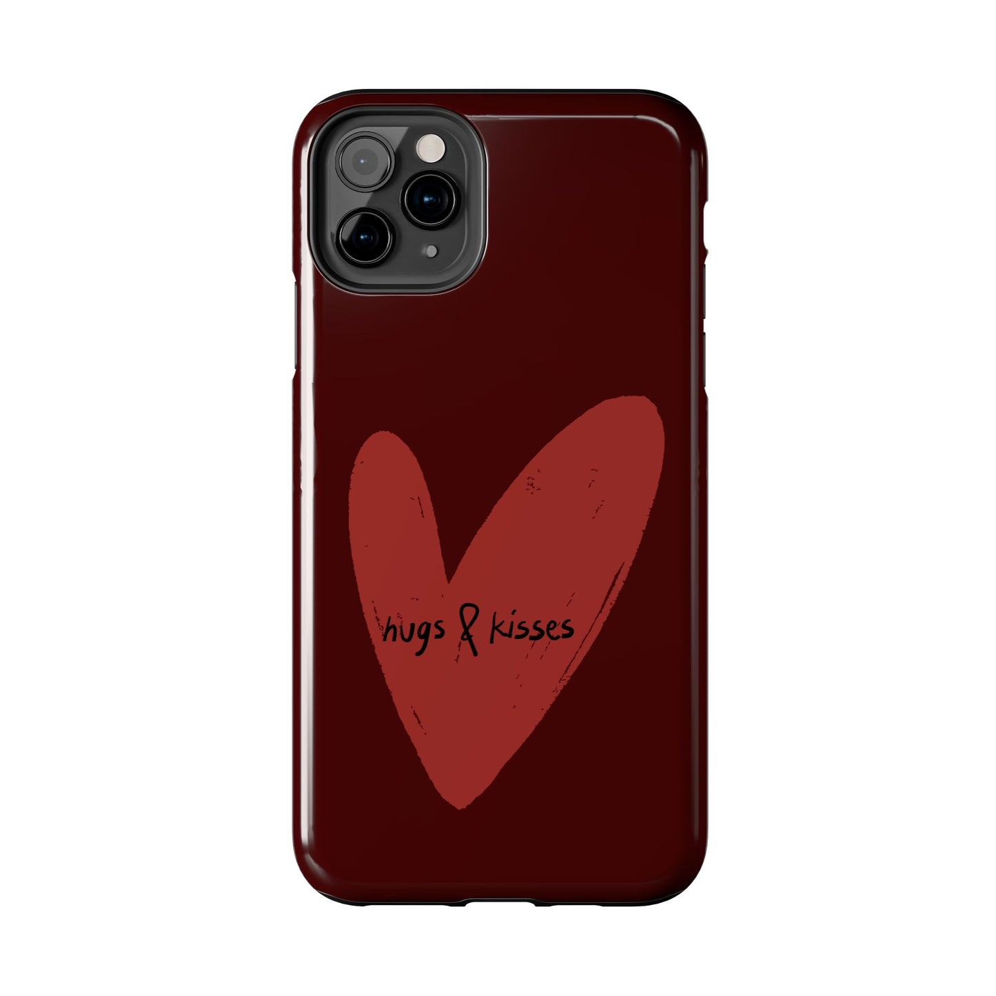 Hugs & Kisses Heart Tough Phone Case