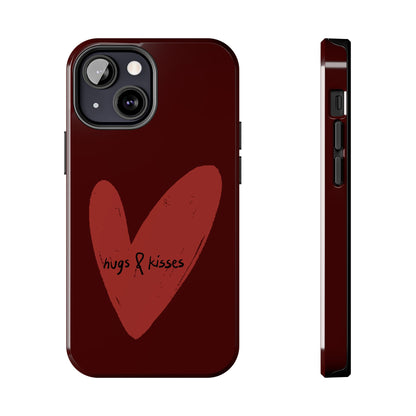 Hugs & Kisses Heart Tough Phone Case