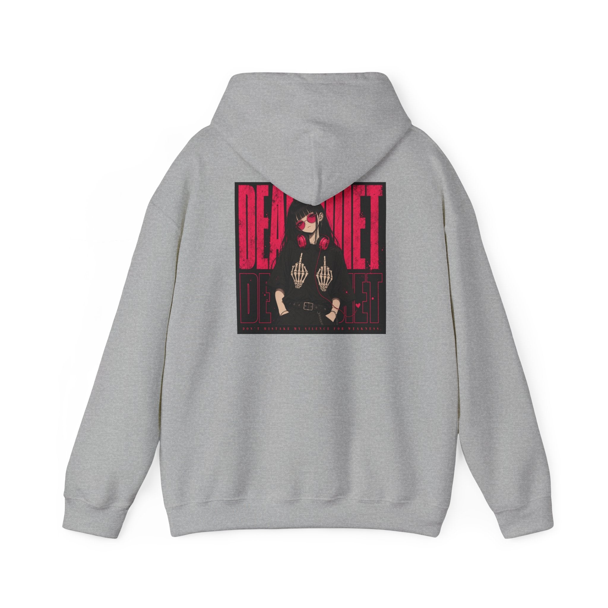 Darkwave Band Hoodie — 'Dead Quiet' Retro Goth Graphic Pullover