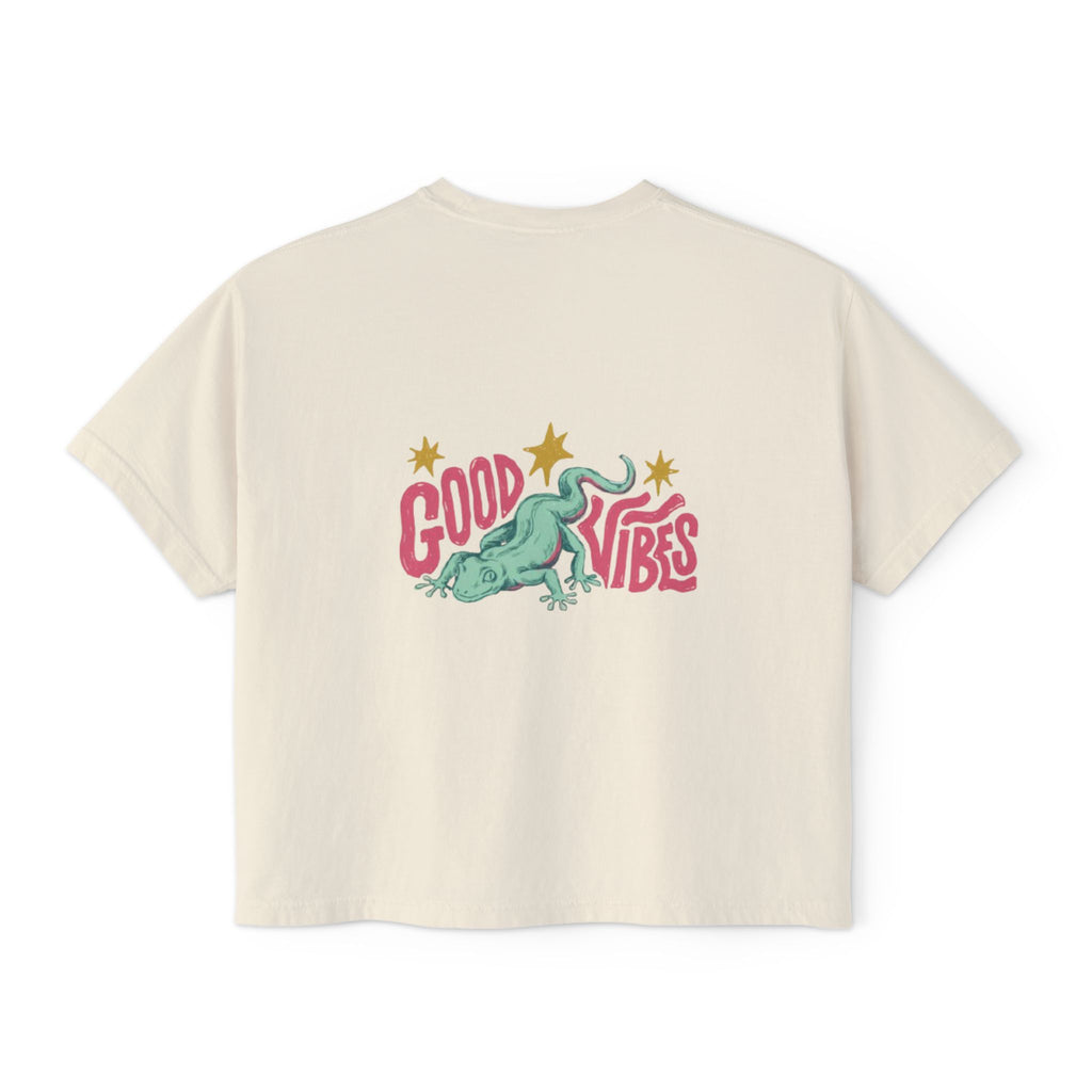 Halloween Pumpkin Ghost Floral Boxy Tee