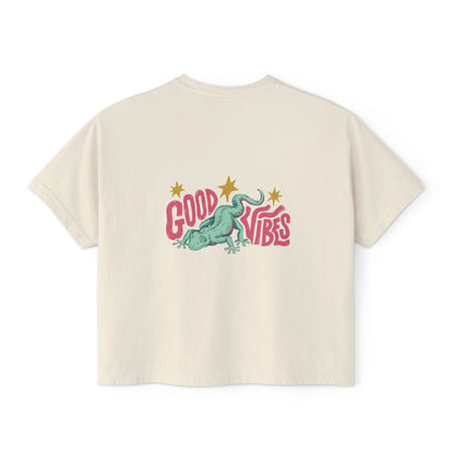Halloween Pumpkin Ghost Floral Boxy Tee