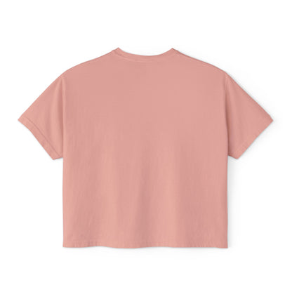 Boxy Tee — Cute Korean Phrase Graphic "Kem Cho?" Cropped Women's Tee