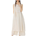 Loose floral round neck sleeveless vest dress