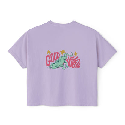 Halloween Pumpkin Ghost Floral Boxy Tee