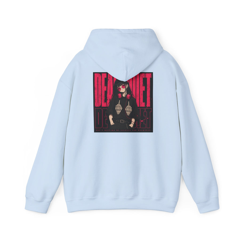 Darkwave Band Hoodie — 'Dead Quiet' Retro Goth Graphic Pullover