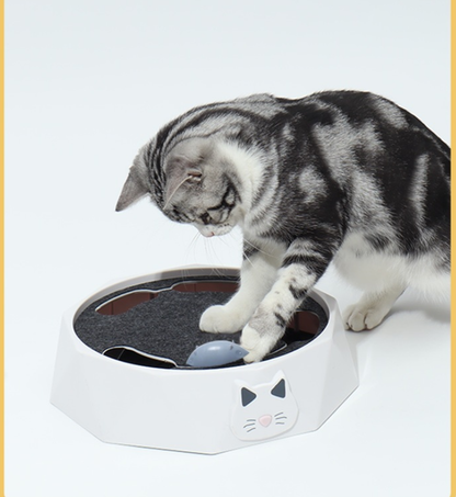 Jouet pour chat électrique en peluche, souris, toupie pour chat, jouet interactif automatique et réglable à deux vitesses de type « tape-taupe »