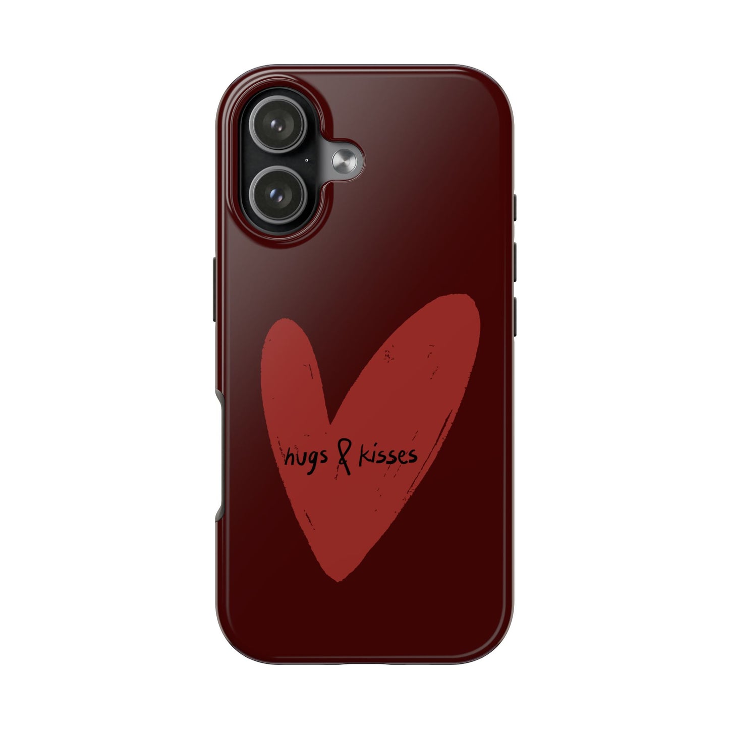 Hugs & Kisses Heart Tough Phone Case