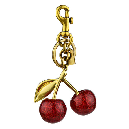 Accessoire de sac pendentif porte-clés cerise breloque exquise