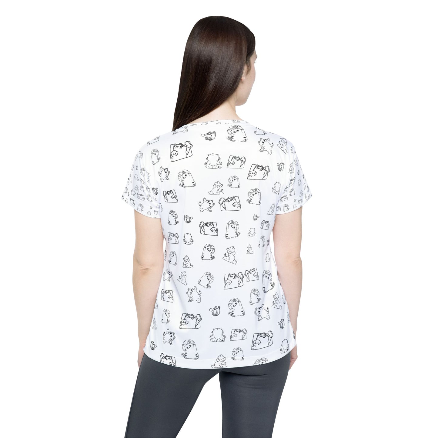 Women’s Sports Jersey — cute cat  Pattern All-Over Print