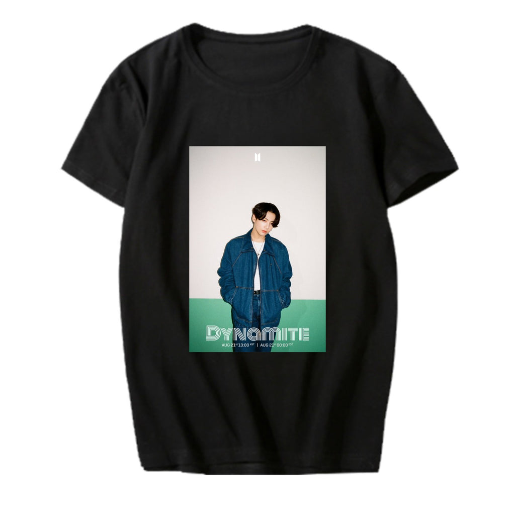 BTS New Album "Dynamite" Remix Teaser Photo Surrounding The Same Short-Sleeved T-Shirt for Women