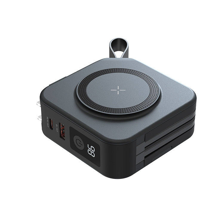 Batterie externe magnétique sans fil cinq en un 22,5W Batterie externe portable 10000mAh Chargeur de voyage