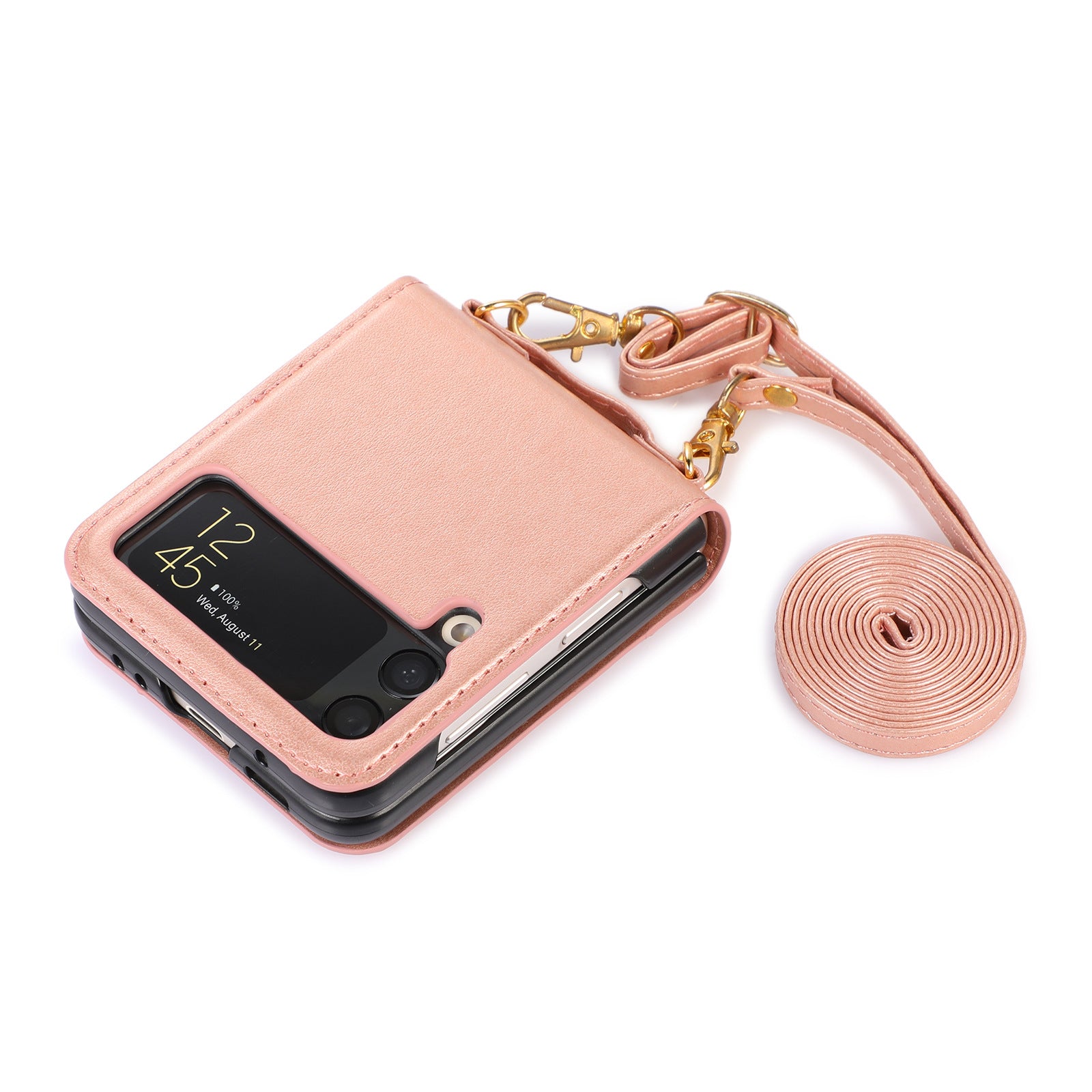 Nouvelle coque de téléphone à écran pliable Samsung Z Flip5 avec couverture de protection pour carte Galaxy Z Flip4 à extension diagonale