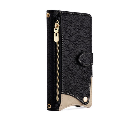 Makeup mirror Apple 17 Promax crossbody phone case suitable for iPhone 15 stand 16 card insertion 13 phone case