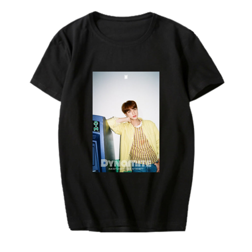 BTS New Album "Dynamite" Remix Teaser Photo Surrounding The Same Short-Sleeved T-Shirt for Women
