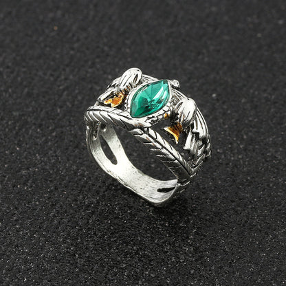 Lord of the Rings Aragorn Ring with Gemstone Men's Ring Cosplay Costume Accessory Jewelry for Men