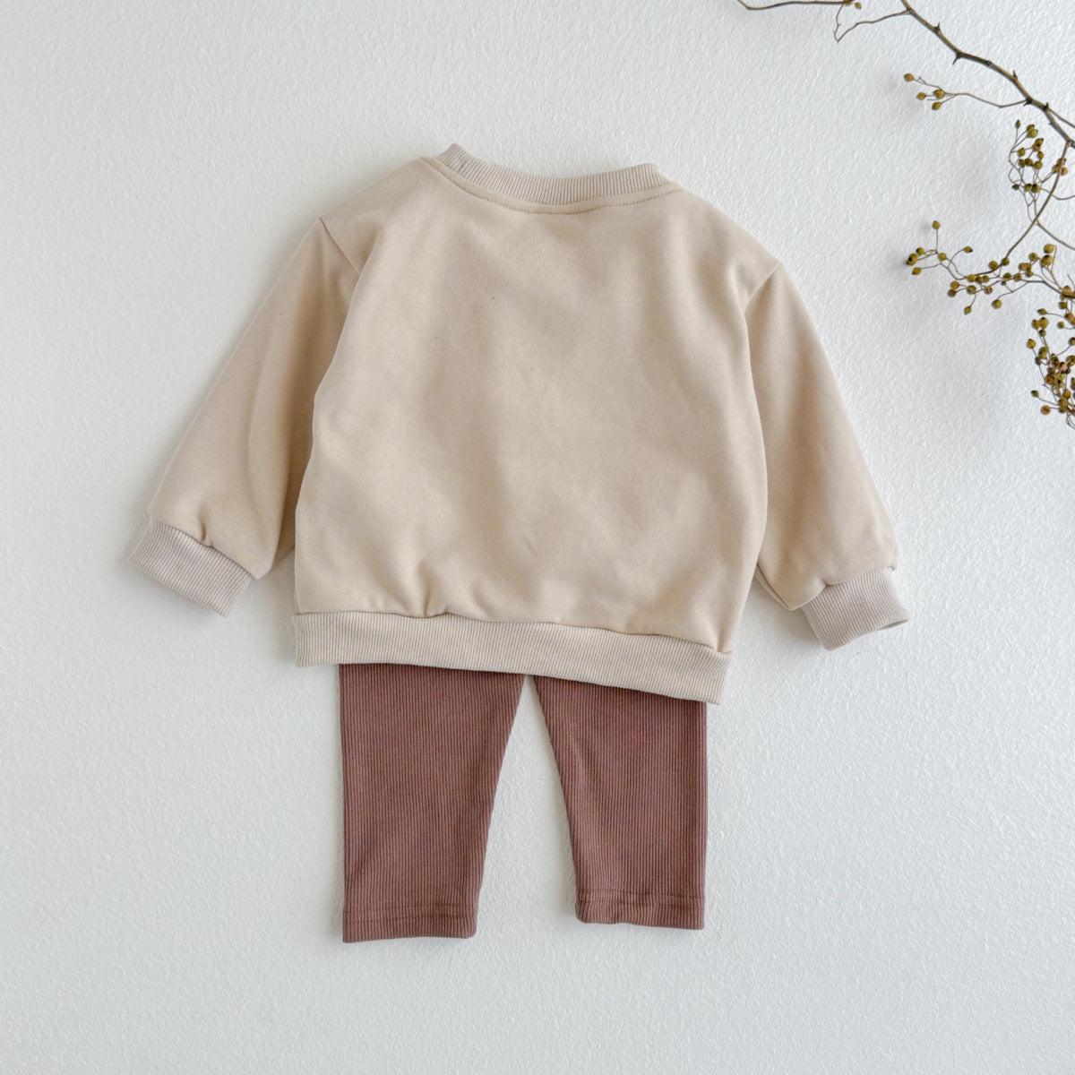 Cartoon long sleeved hoodie and casual pants set