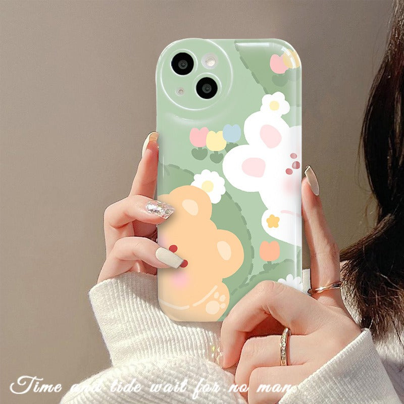 Étui de téléphone Ins pour iPhone 13 Apple 14pro 12 mignon 11 Air Cushion XS Plus