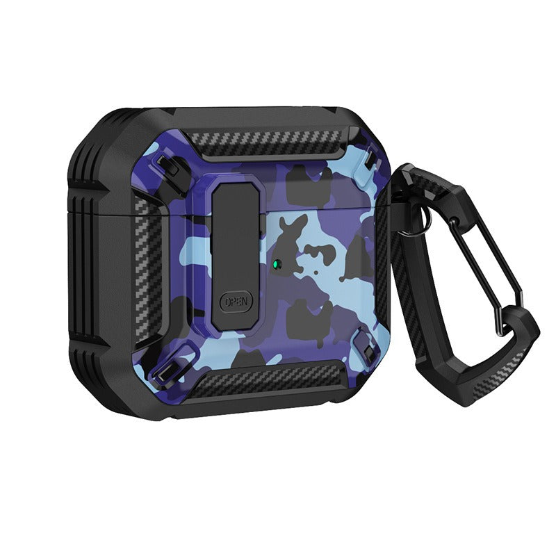 Applicable aux Airpods Pro d'Apple Étui de protection 3ème génération sans fil Bluetooth Camouflage Imprimé Étui de protection pour casque