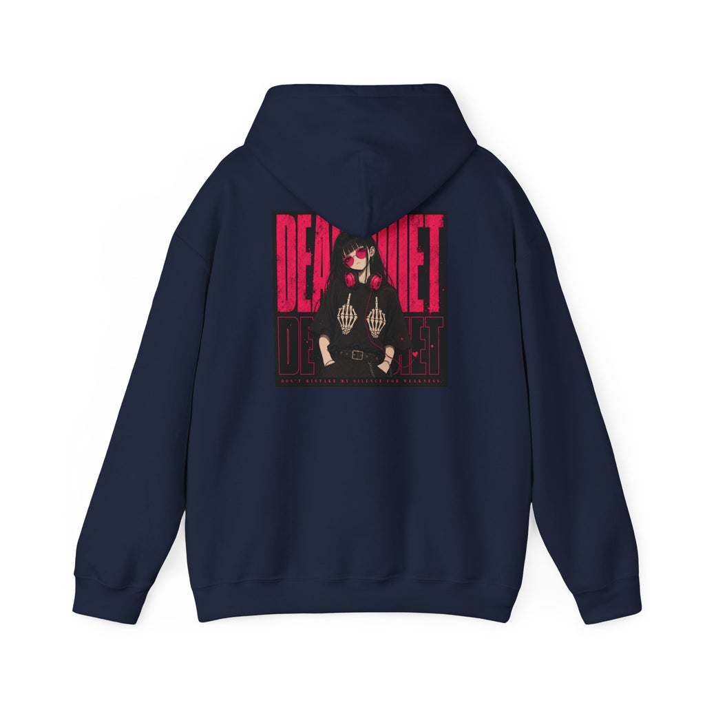 Darkwave Band Hoodie — 'Dead Quiet' Retro Goth Graphic Pullover