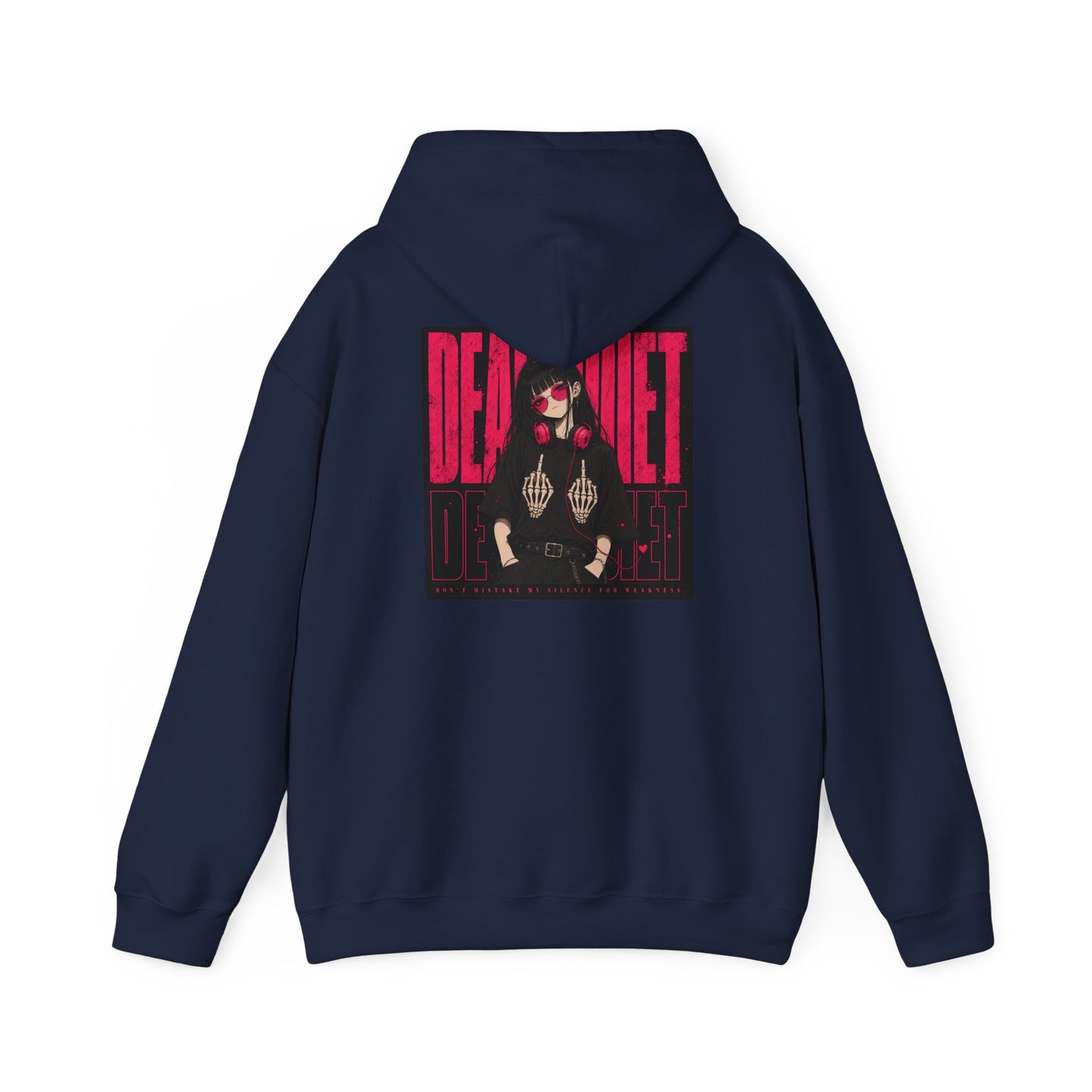 Darkwave Band Hoodie — 'Dead Quiet' Retro Goth Graphic Pullover
