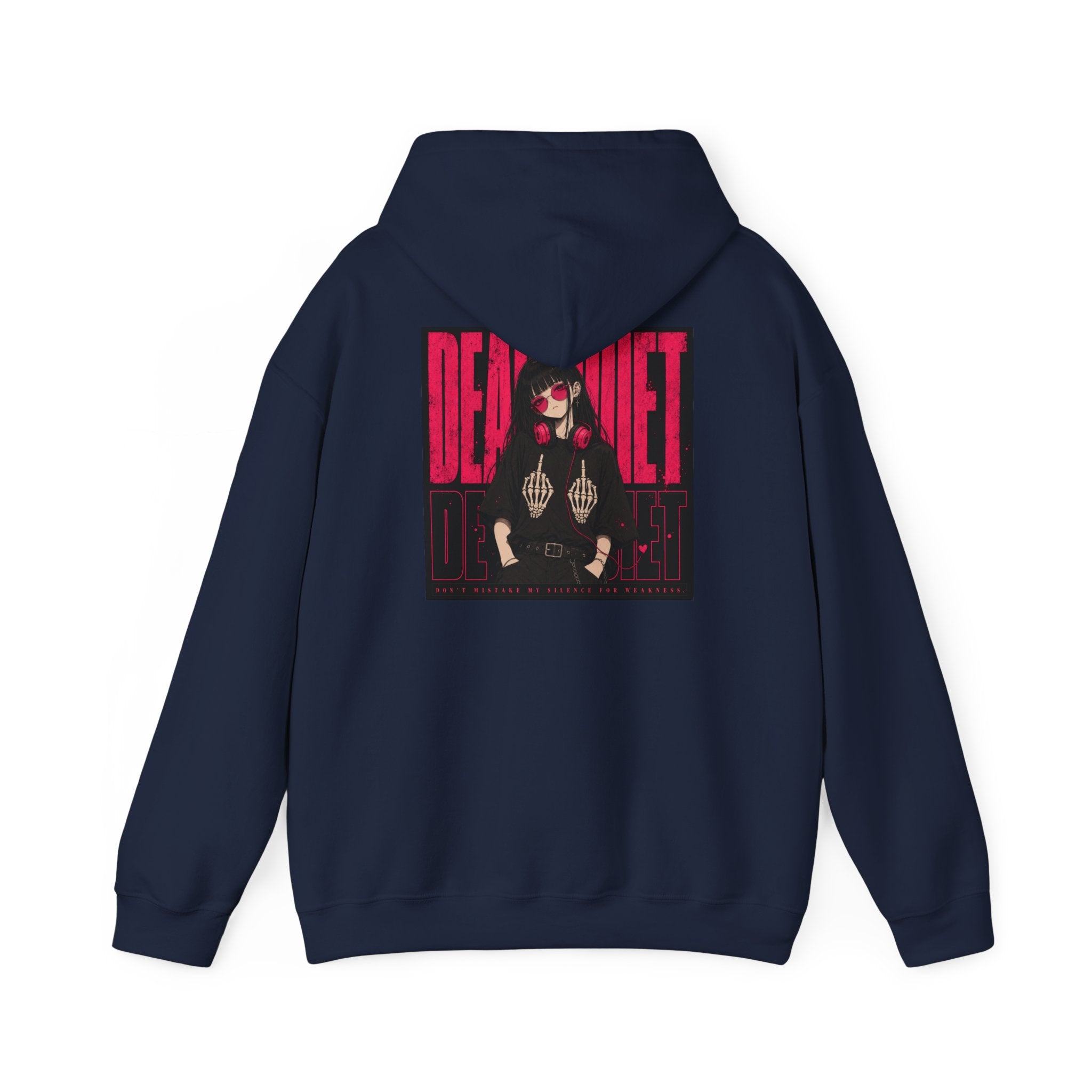 Darkwave Band Hoodie — 'Dead Quiet' Retro Goth Graphic Pullover