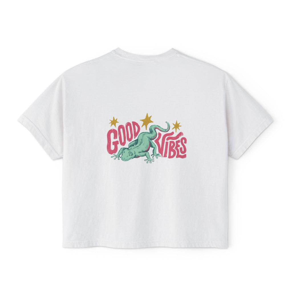 Halloween Pumpkin Ghost Floral Boxy Tee