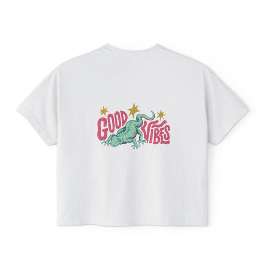 Halloween Pumpkin Ghost Floral Boxy Tee