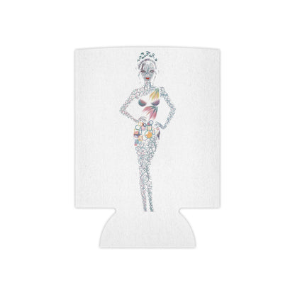 Tropical Fashion Illustration Can Cooler