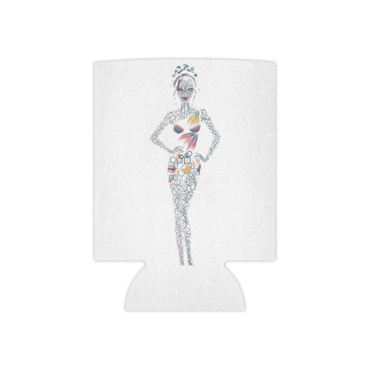 Tropical Fashion Illustration Can Cooler