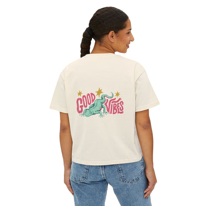 Halloween Pumpkin Ghost Floral Boxy Tee