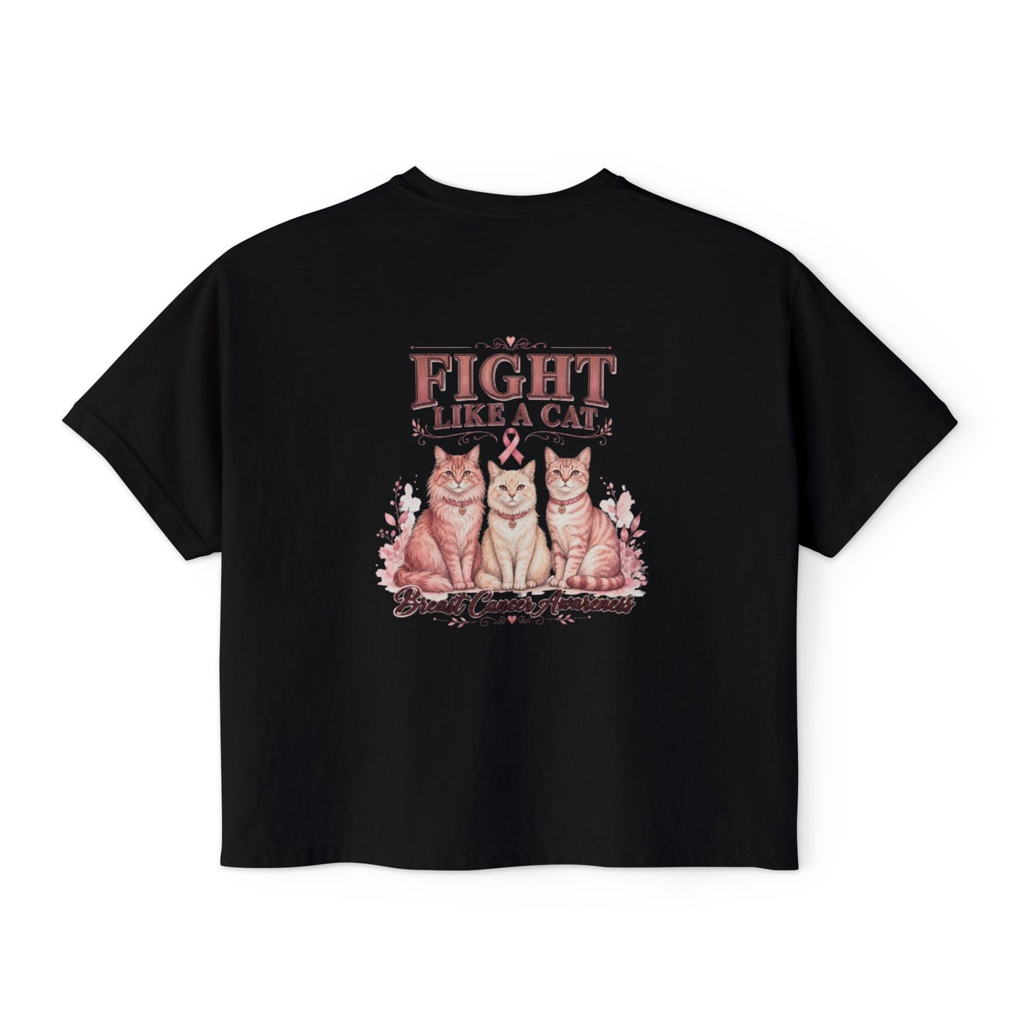 Halloween Pumpkin Ghost Floral Boxy Tee