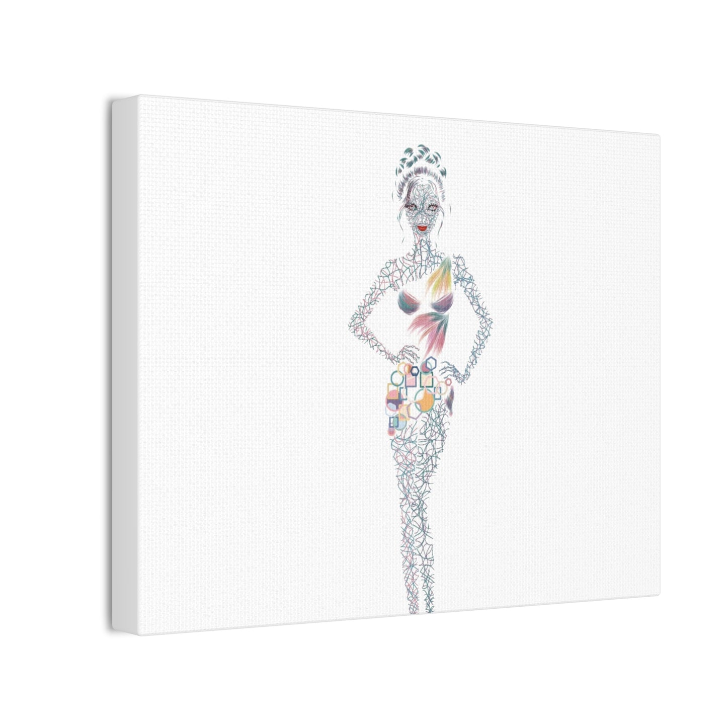 Fashion Illustration Canvas Print — Modern Female Silhouette Artwork