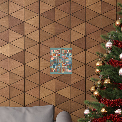 Abstract Geometric Poster — Retro Mid-Century Wall Art