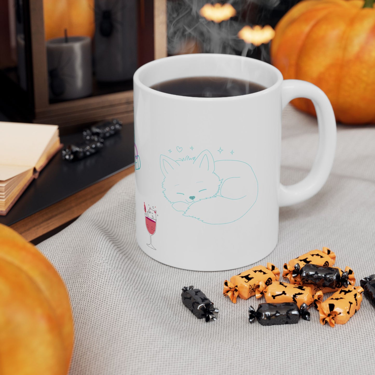 Stay Grounded  Cute Cat Ceramic Mug — Inspirational Coffee Cup with 'Stay Grounded' Design